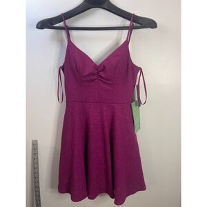 City Triangles Womens-Juniors Strappy Magenta Dress Size‎ 5
